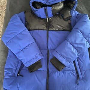 Bright blue ski/snow parka